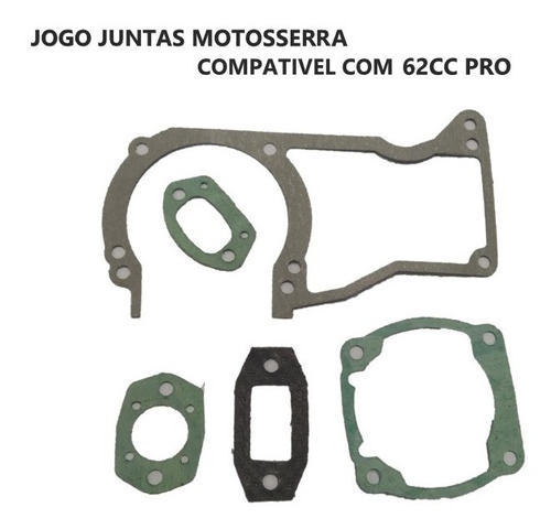 Jogo De Junta Motosserra Compativel Com 62cc Pro